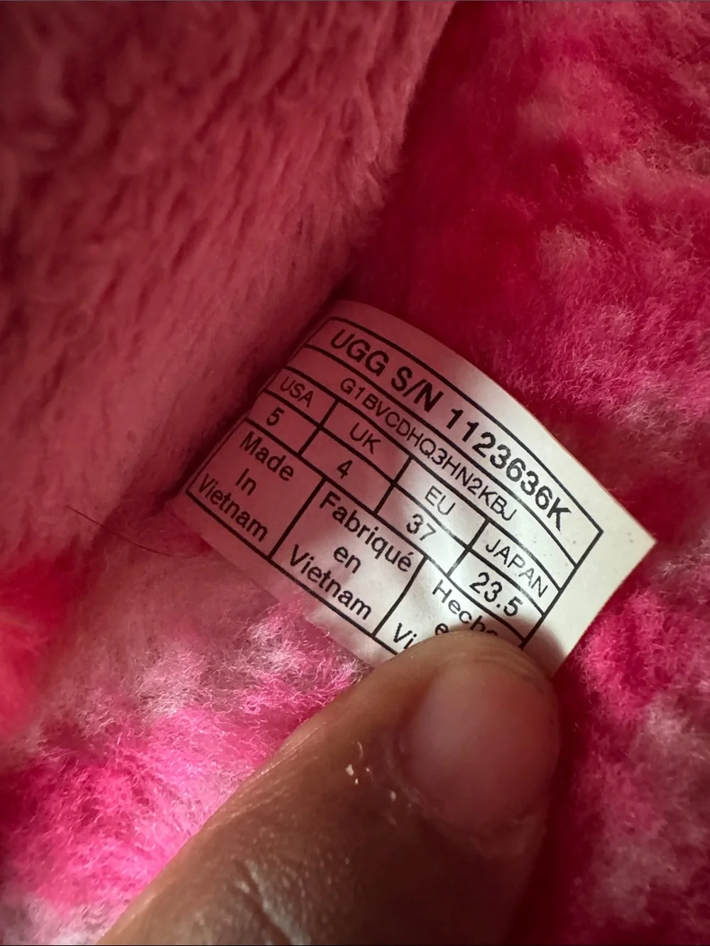 UGG Pink Tie-Dye Fuzzy One-Piece Slippers